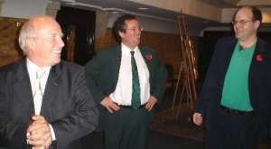 Greg Dyke, Michael Jecks and Mark Lawson at the 2004 Dagger awards